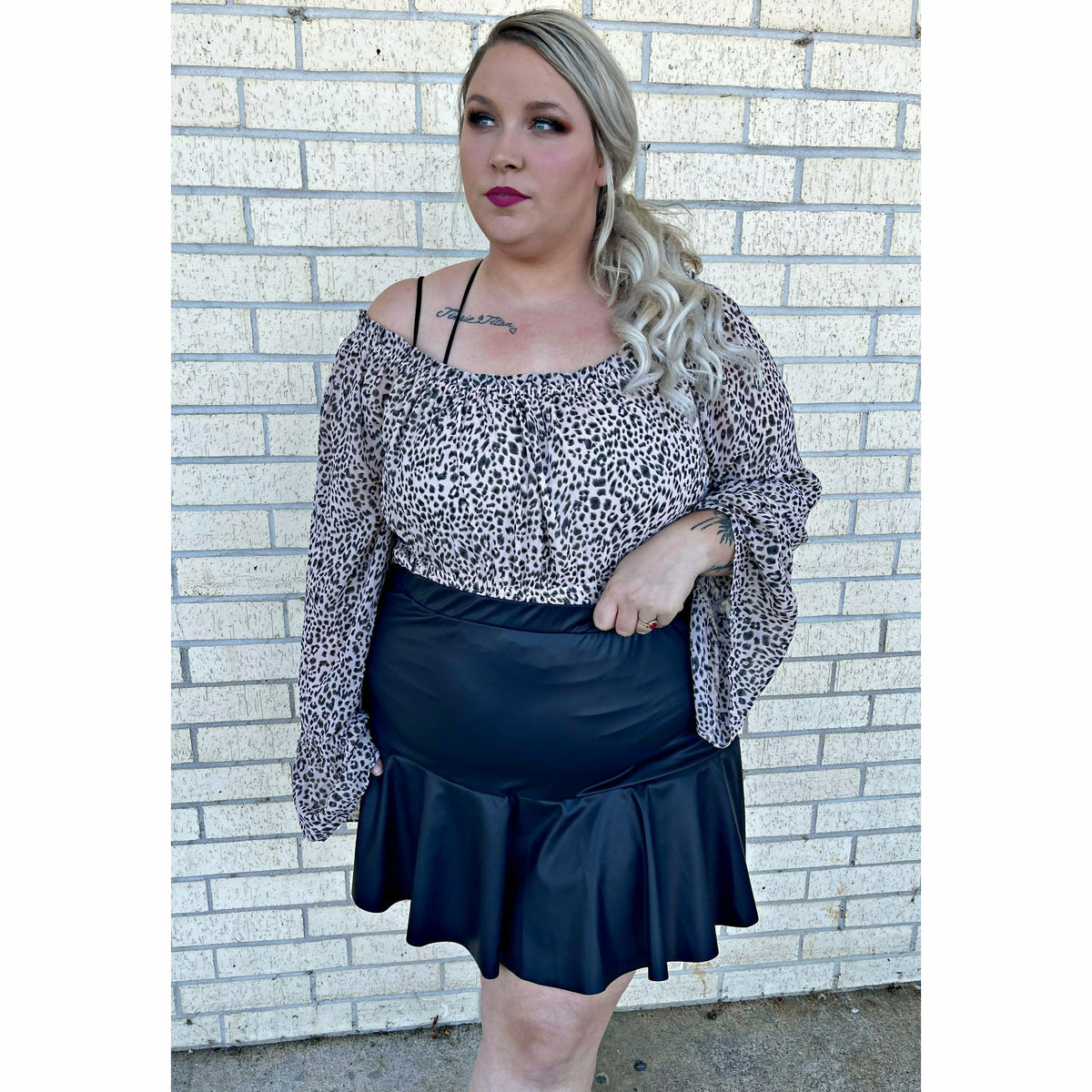 LaLa Leopard Plus top