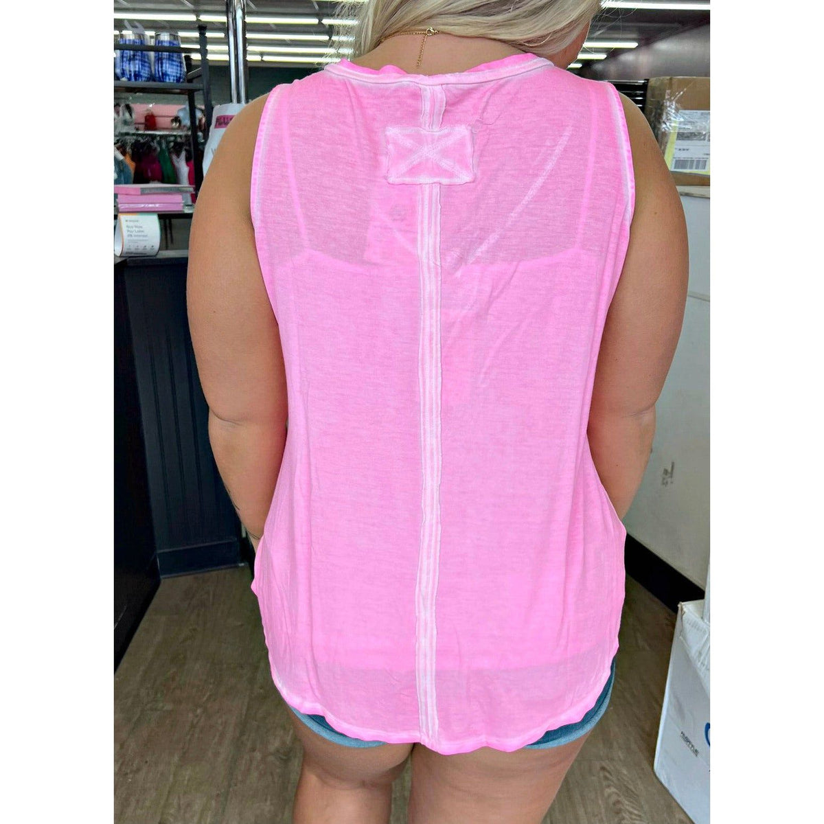 Mineral Wash Comfy Pink Tank