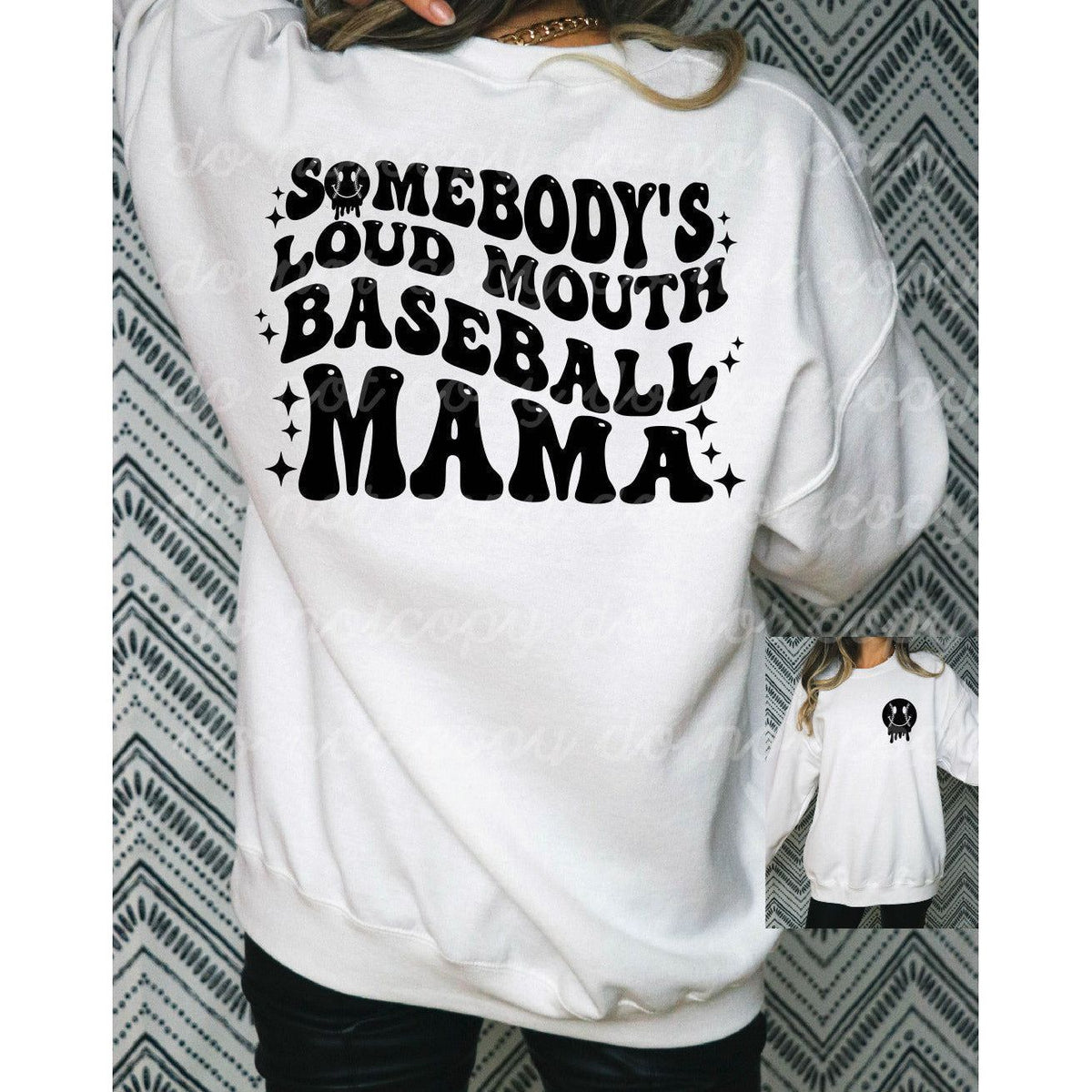 Somebody&#39;s Loud Mouth Baseball Mama Tee or Sweatshirt