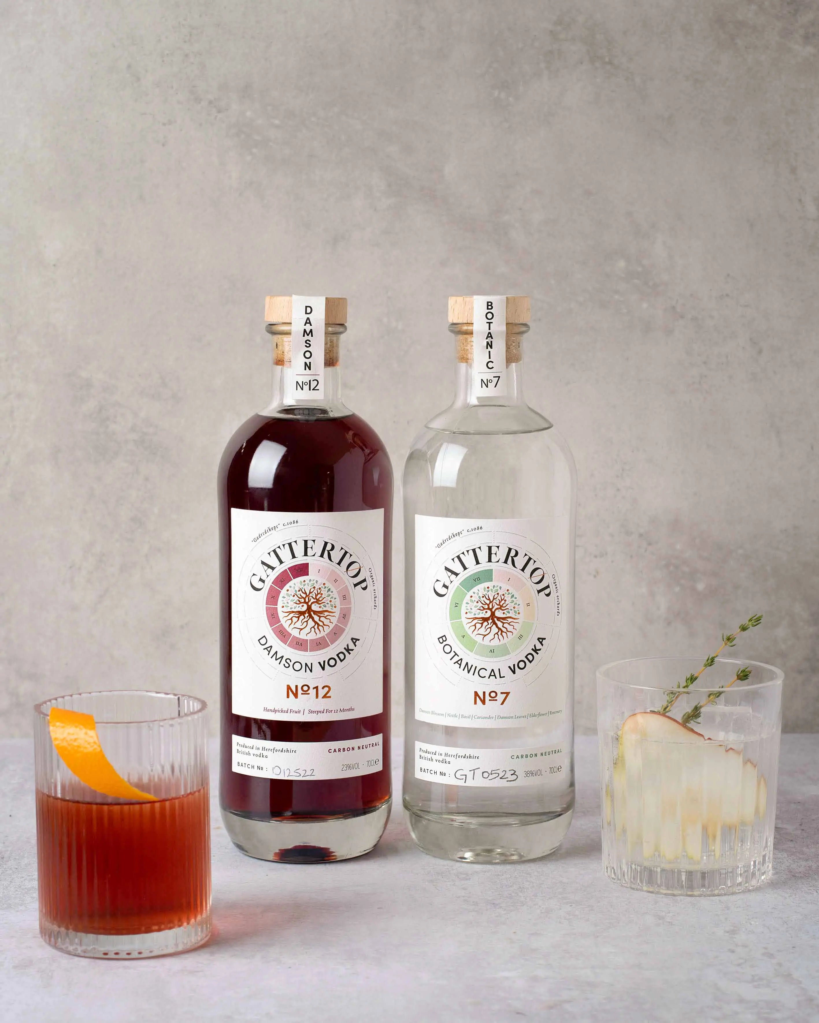 Craft vodka bundle, Damson vodka liqueur and Botanical vodka