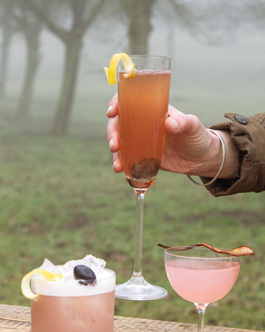 Kir Royale, Damson Liqueur, Winter cocktail recipes, seasonal drinking