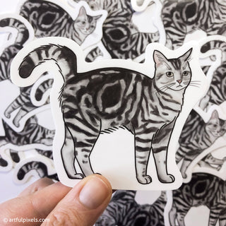 Orange Tabby Sticker,Orange Tabby with Crown Sticker, Cat Bubble-free stickers,  Cat Sticker — Karen O'Lone-Hahn