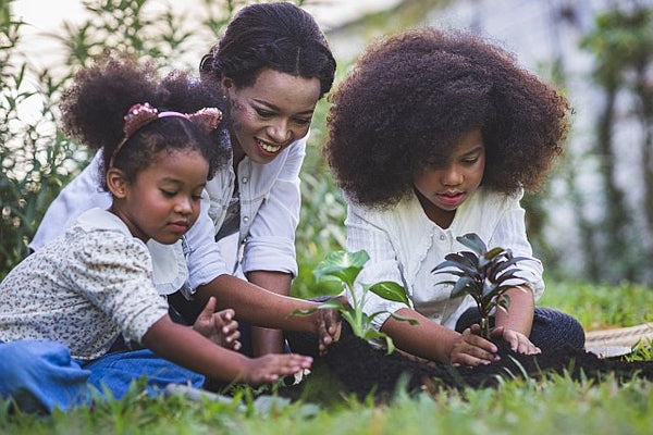 3. Family gardening together