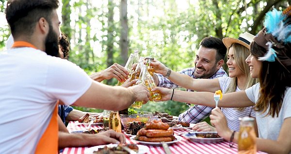 3. Friends having a BBQ