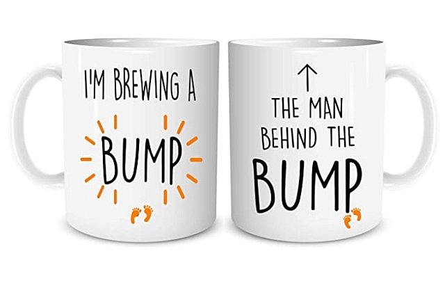 4. Brewing a Bump Couple’s Mug Set from Amazon