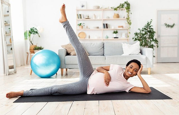 4. Pregnant woman exercising