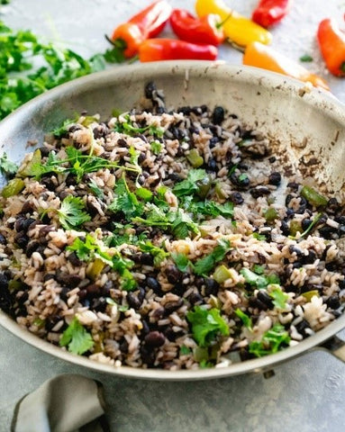 black been and rice dish 