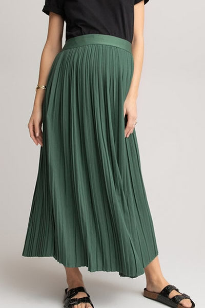 9. La Redoute Pleated Maternity Maxi Skirt in green