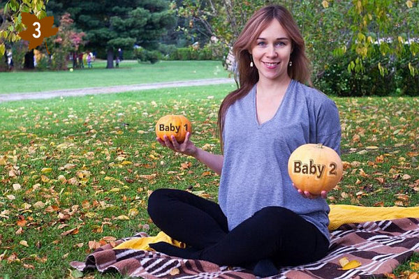 Baby 1 & Baby 2 pumpkin pregnancy reveal
