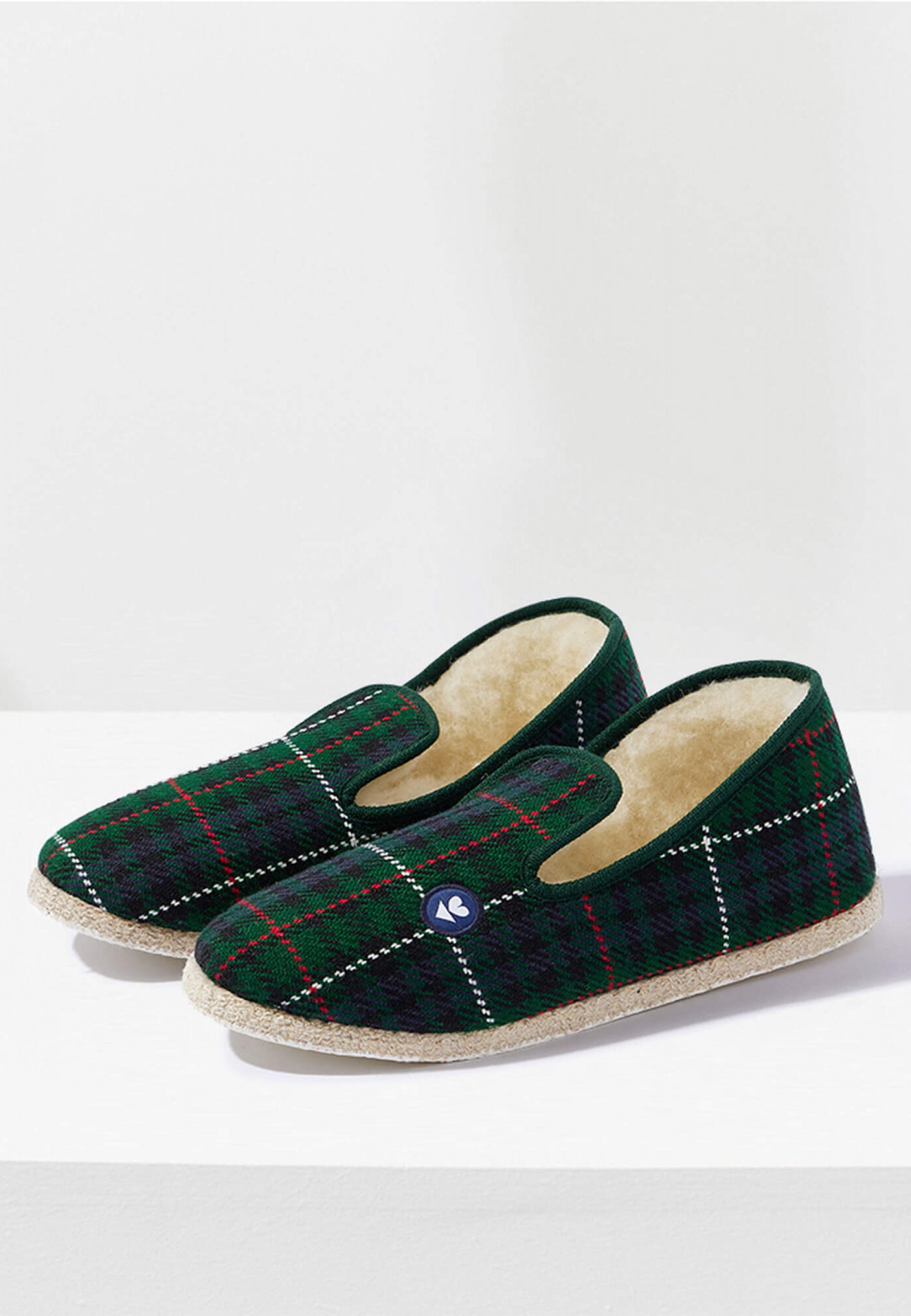 Charentaises Tartan Vert