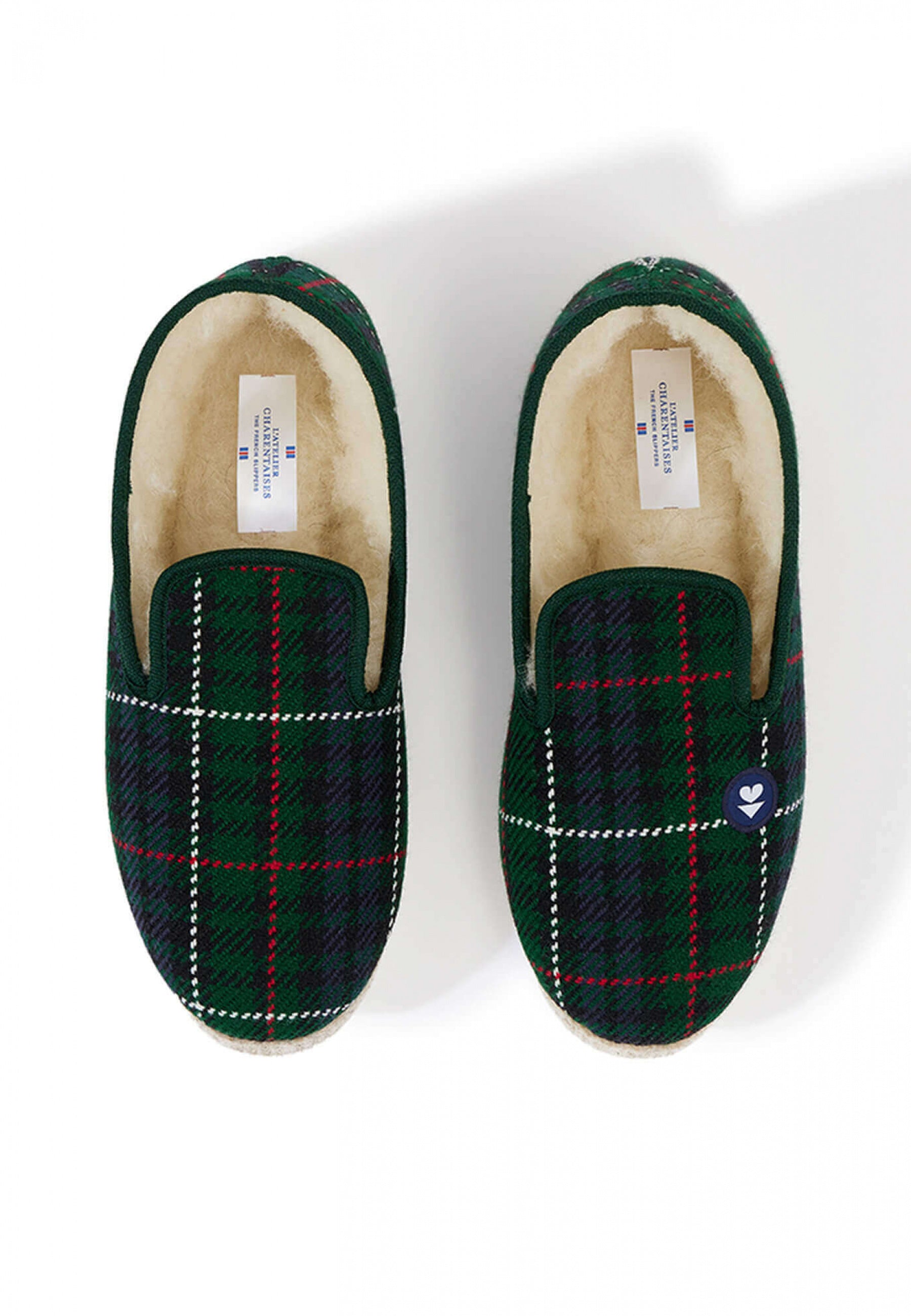 Charentaises Tartan Vert