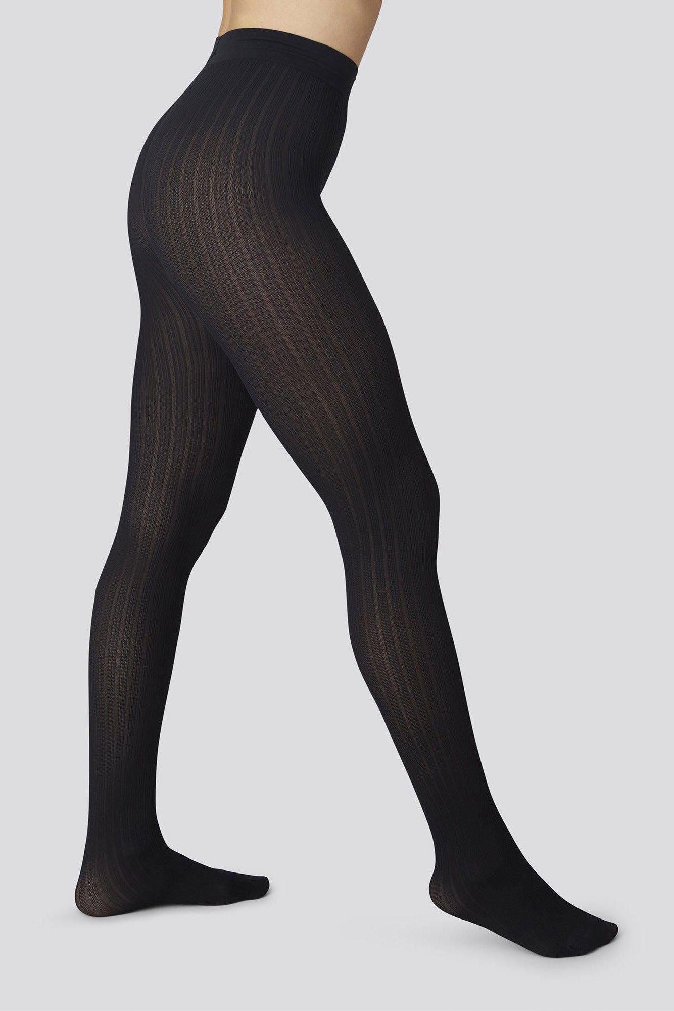 Swedish Stockings Malva Ladder Resistant Tights - Black