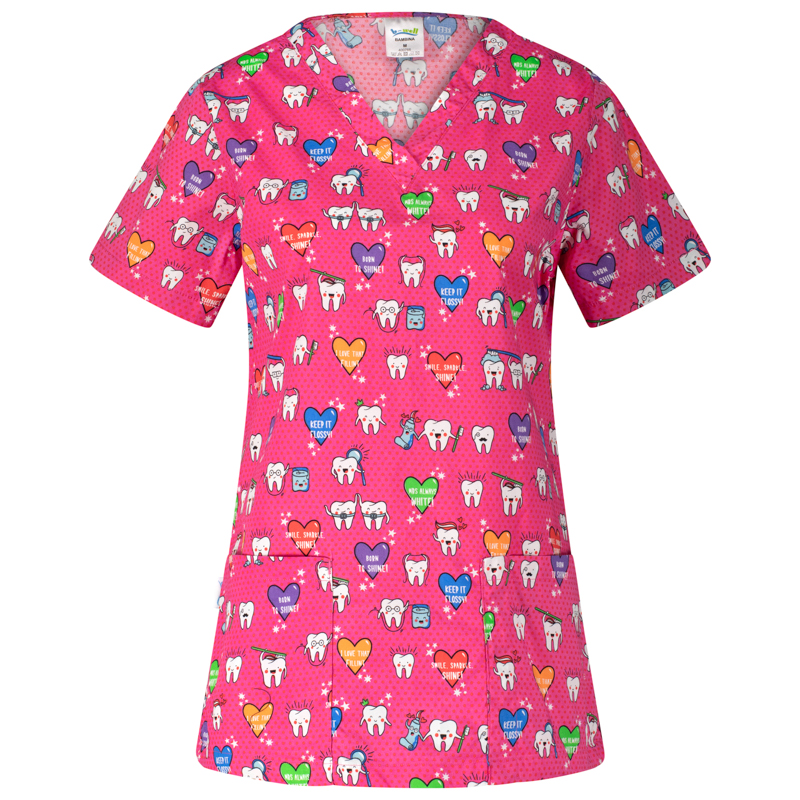 Bluza Medicala De Dama Cu Imprimeu Bambina - L / Stoma