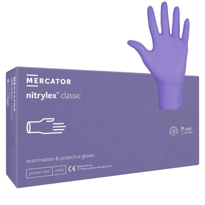 Manusi Nitril Nepudrate Nitrylex Mercator 100Buc - Violet / L (9)