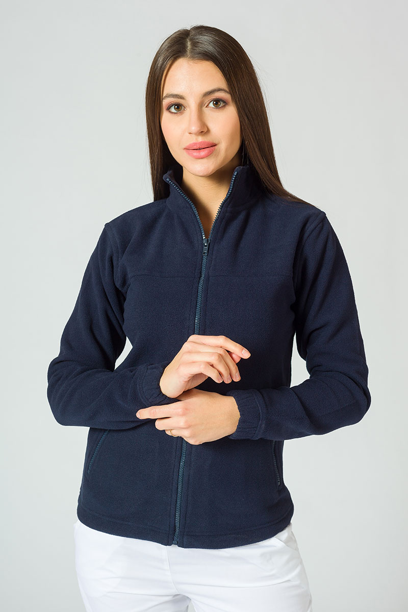 Jacheta Fleece Dama | hanorac dama fleece | jachete medicale polar | bluza fleece | jacheta polar - Bleumarin / 2XL