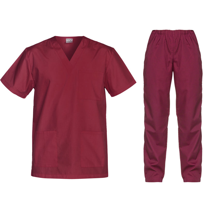 Costum Medic Din Poplin 110Gr Unisex Cesare - XS / Grena