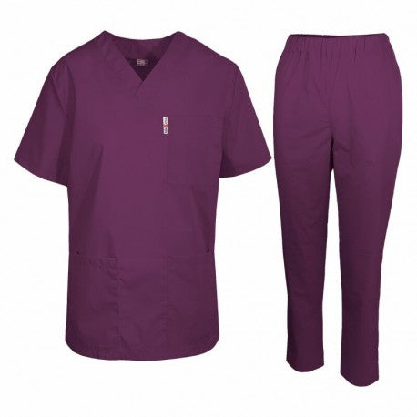 Costum Medic Poplin 165Gr Cesare - 3XL / Visiniu