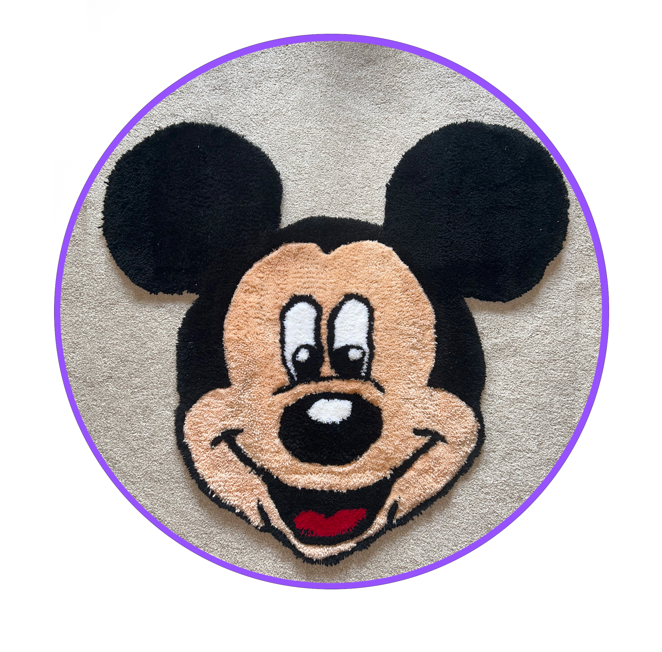 Mickey Mouse made using Tufting rental kit