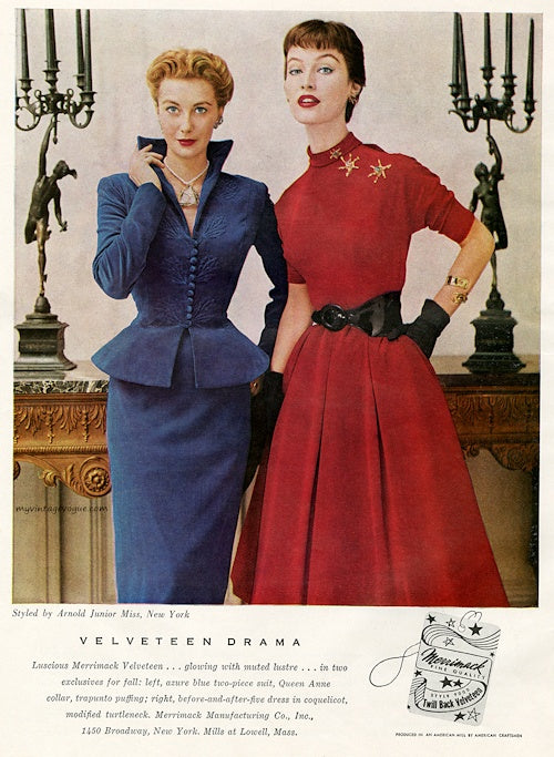 publicité de mode de 1952