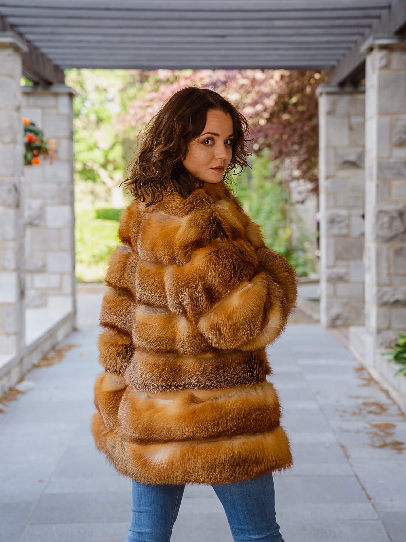 Puffer Fox Fur Jacket