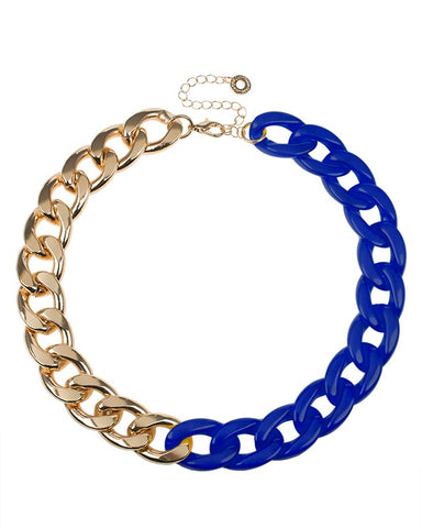 blue necklace chain