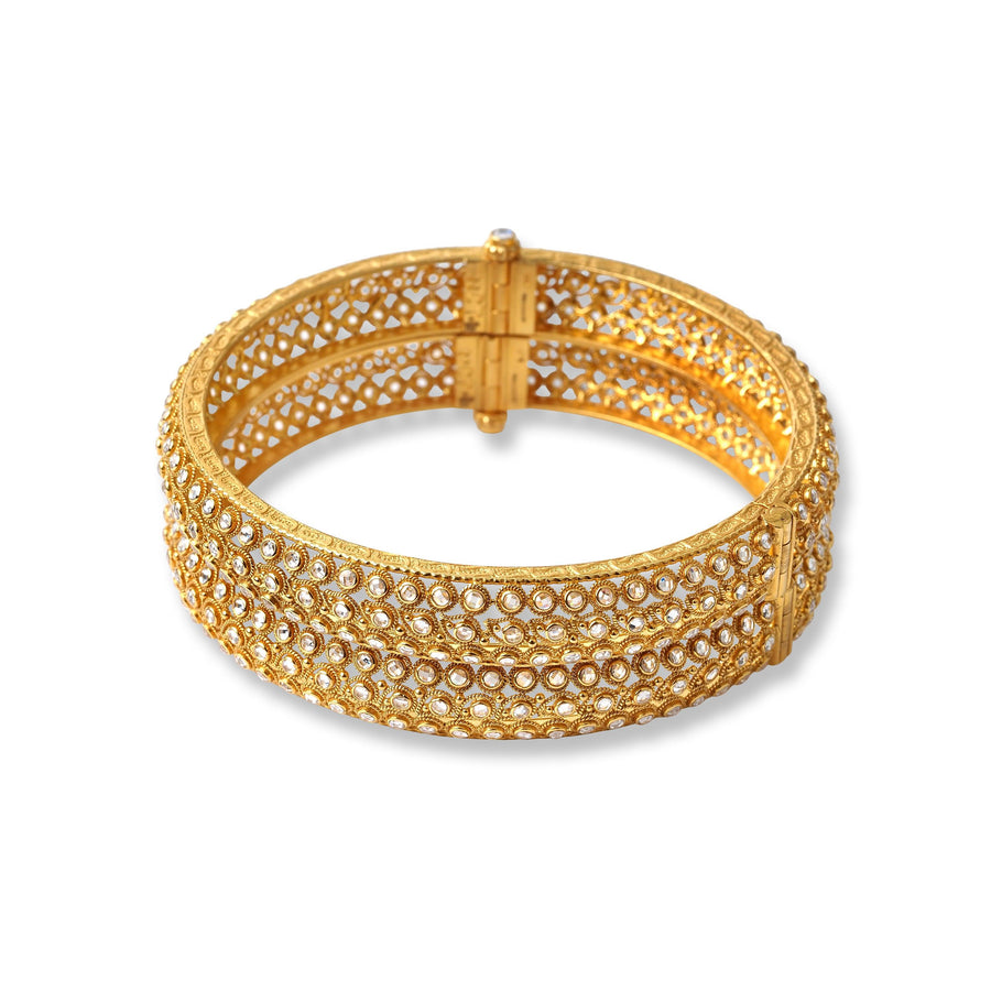 22ct Gold Poncha Bracelet with Flower Design