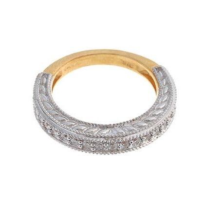 22ct Gold 3/4 Eternity Cubic Zirconia Ring VLR402