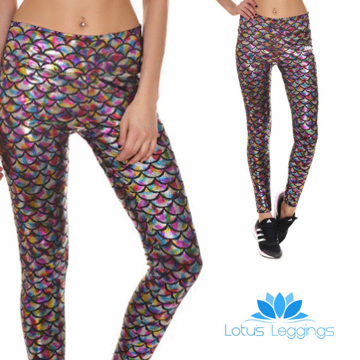 mermaid athletic leggings