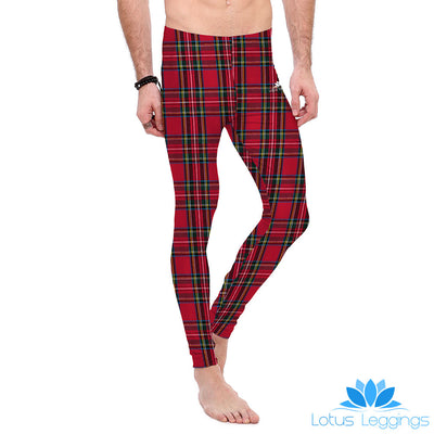 tartan running leggings