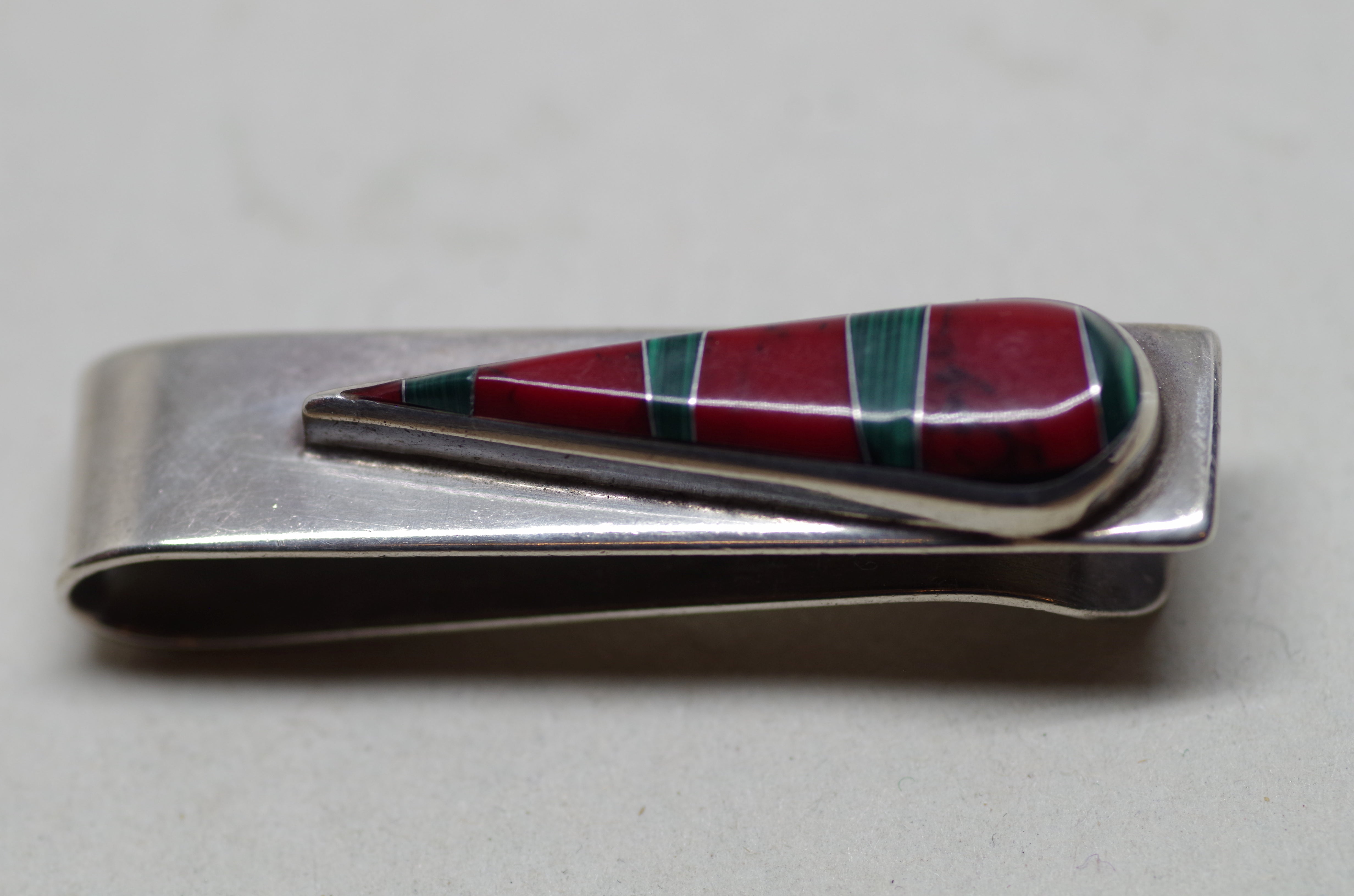 Red and Green Teardrop Money Clip