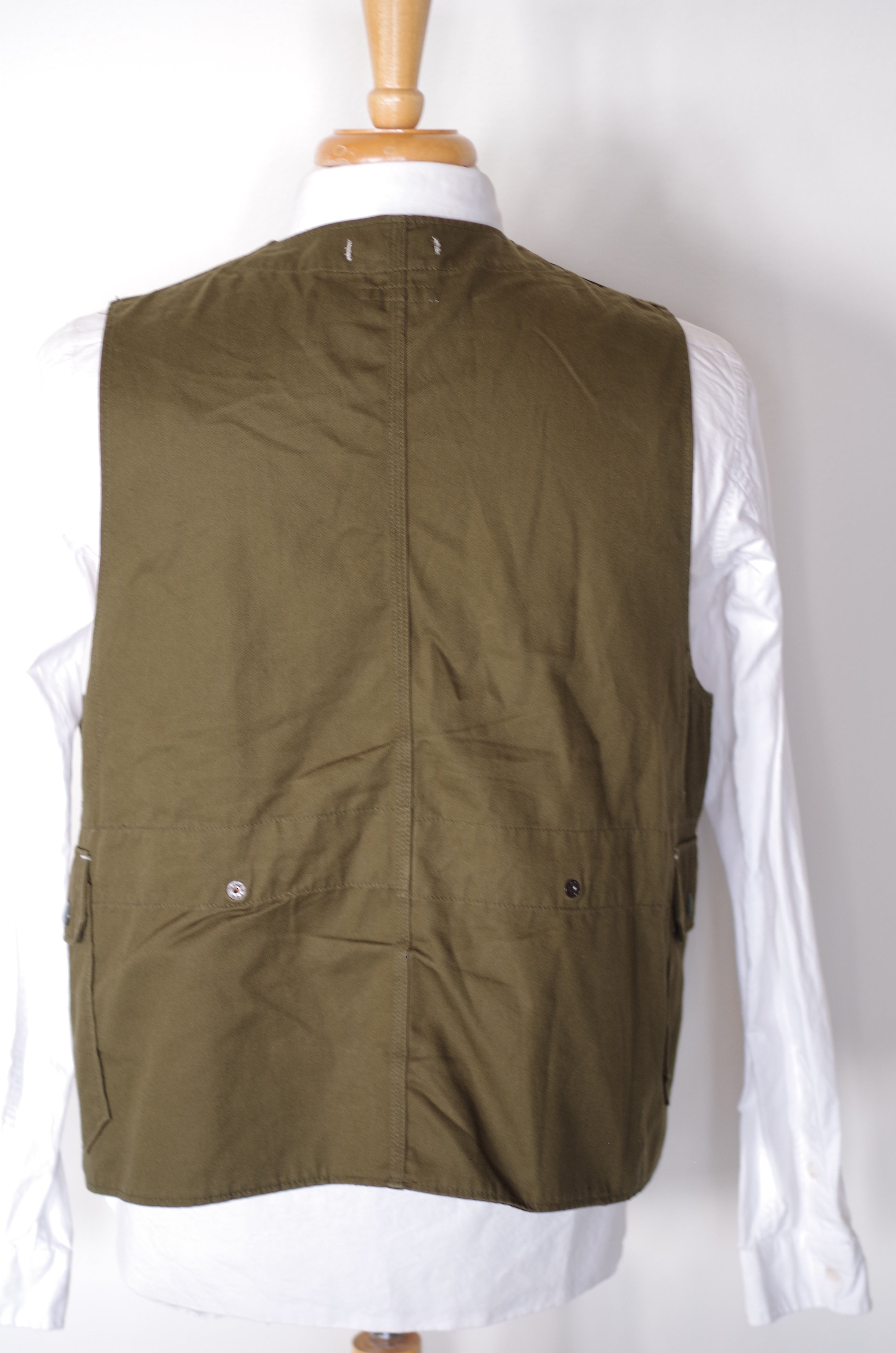 Engineered Garments Olive Cotton Vest- XL