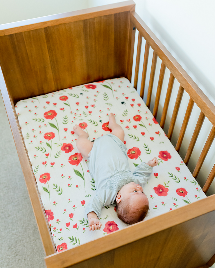 poppy crib sheet