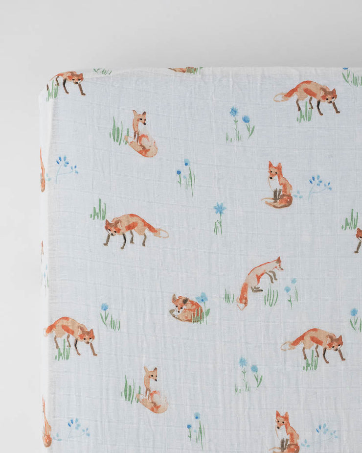 little unicorn percale crib sheet