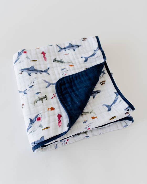 shark muslin blanket