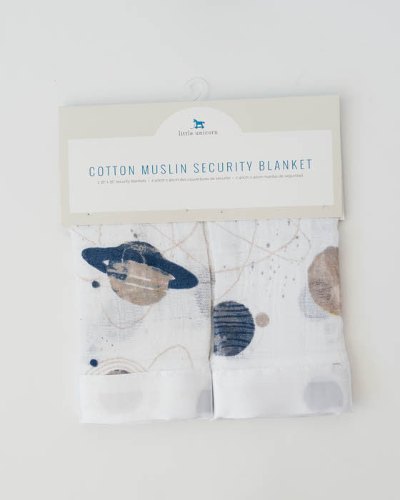 Cotton Muslin Security Blankets - Planetary
