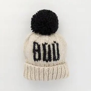 Boo Knit Hat with Pom Pom - Old Sturbridge Village Store