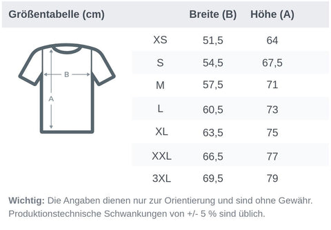 Größentabelle Organic Relaxed Shirt