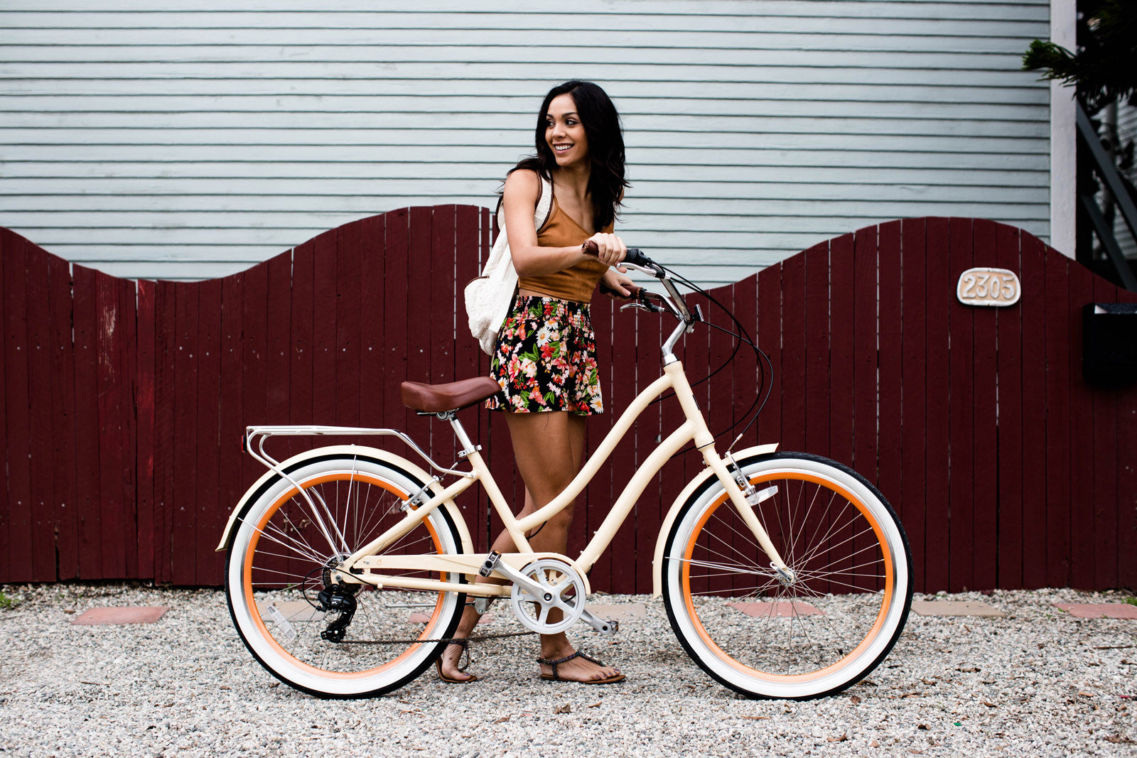 white beach cruiser seat