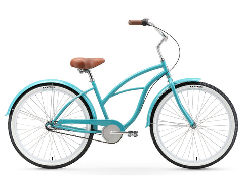 woman sun beach cruiser