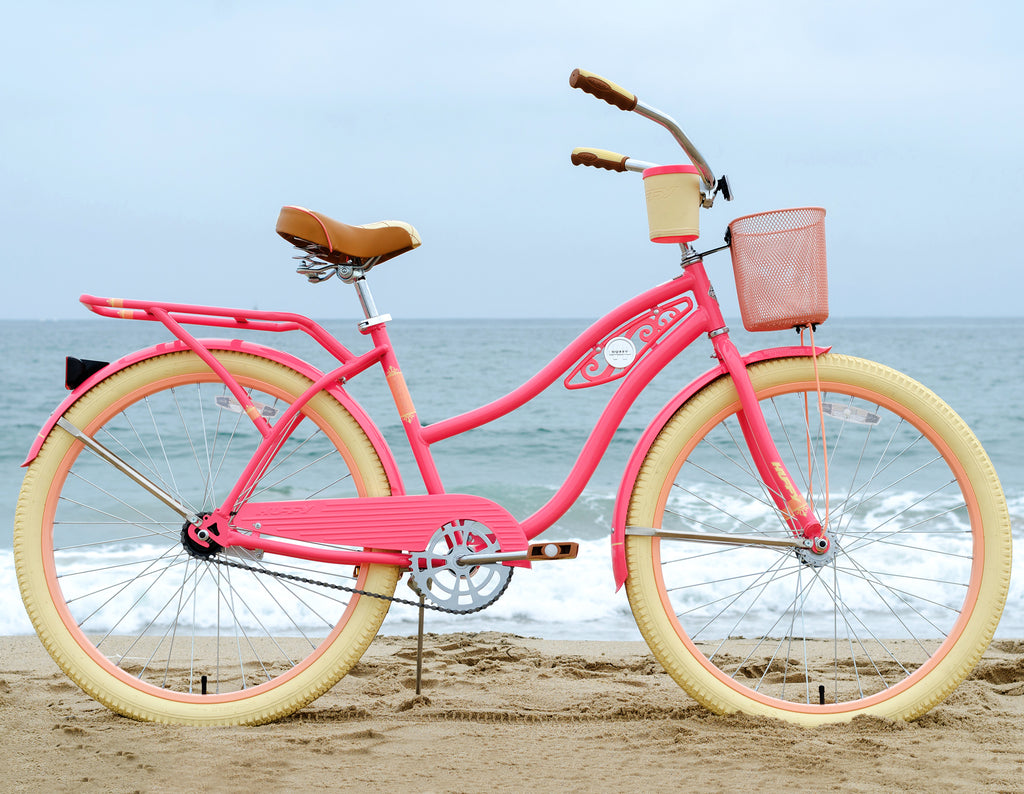 purple huffy beach cruiser