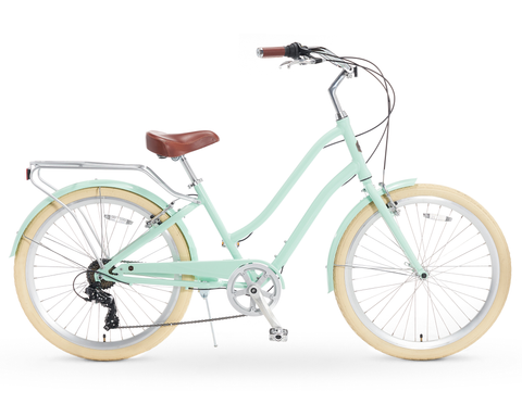 pastel yellow bike with basket