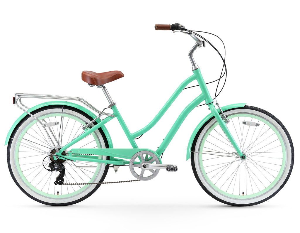 sixthreezero women's 7 speed city cruiser bicycle 26 inch