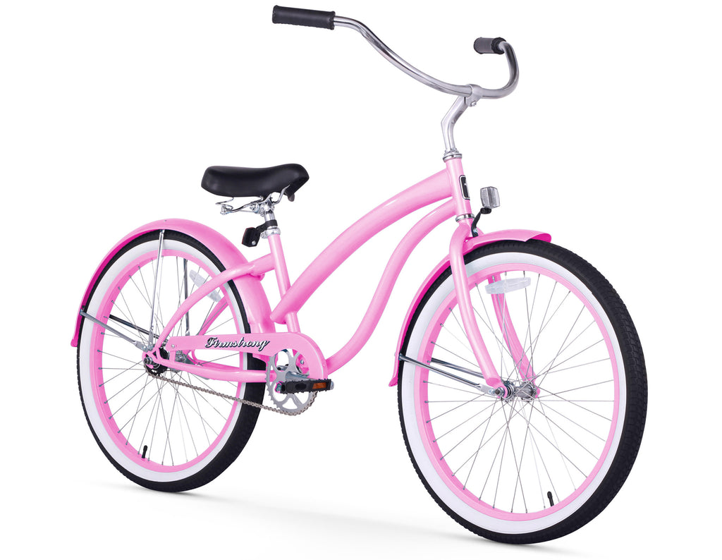 24 inch pink beach cruiser