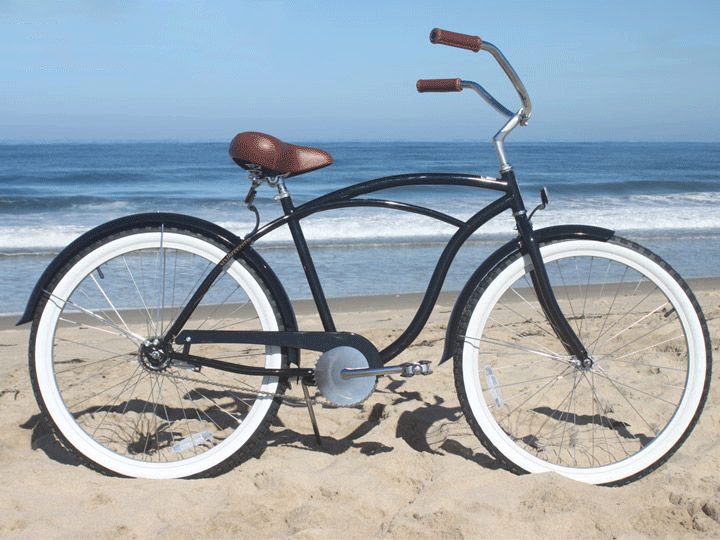white beach cruiser bike seat