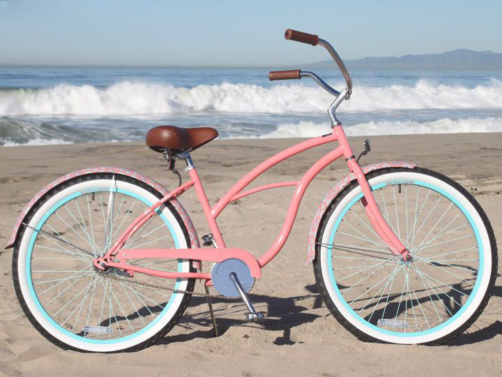 pink beach cruiser bike