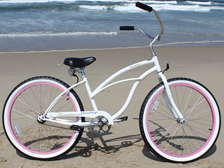 white beach bike