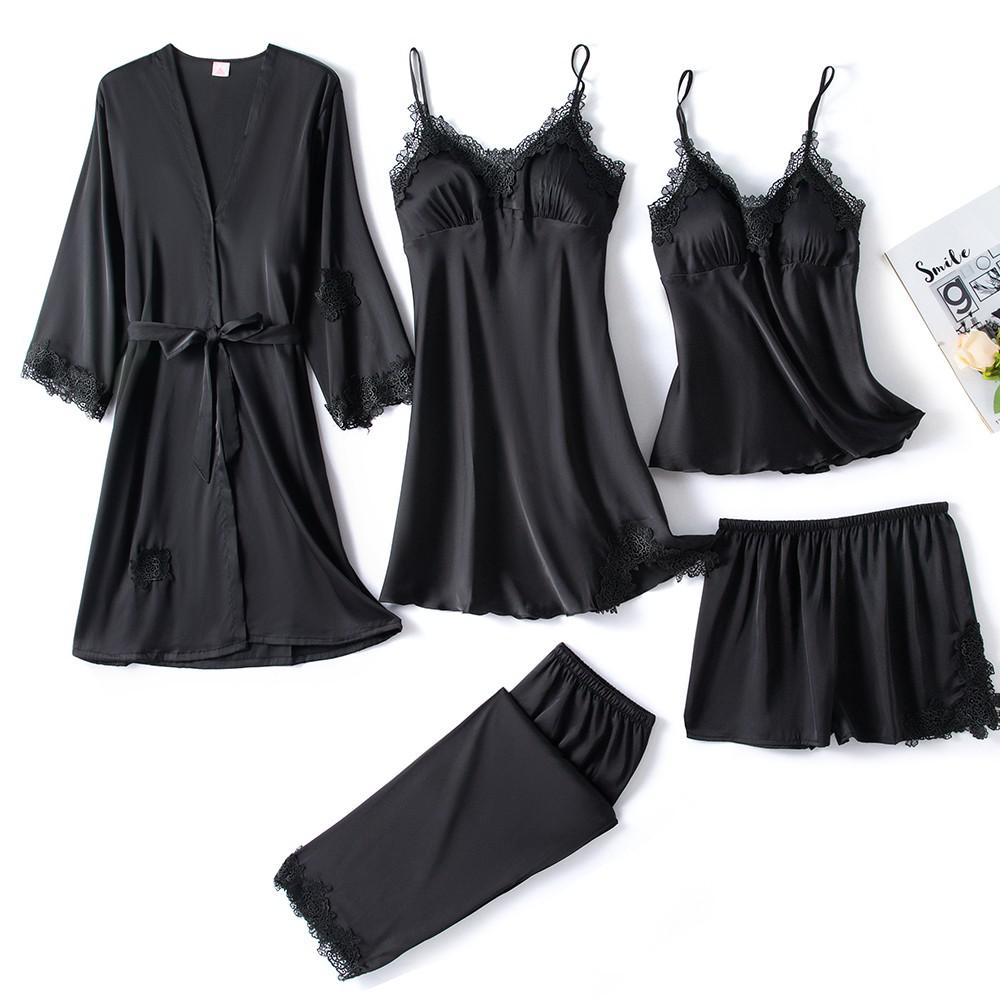 Product Image for Myla | Silk Pyjama Set Kimmy, Black Set - B / L