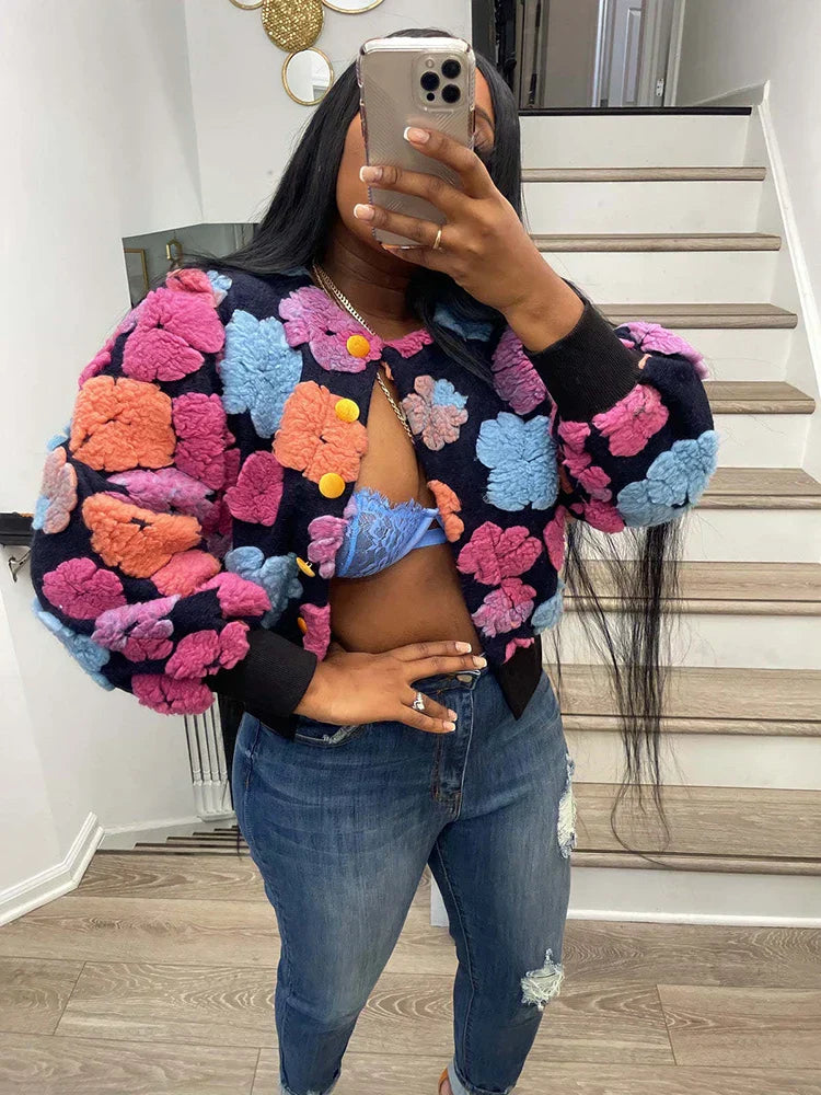 Product Image for Myla | Women's 3d Flower Cardigan