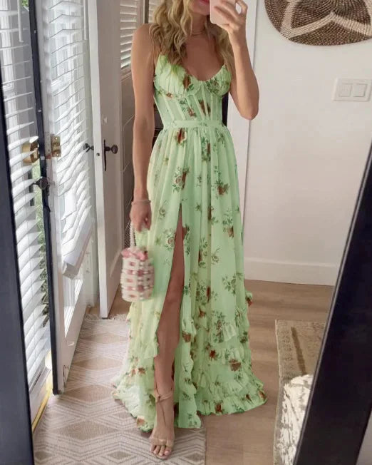 Product Image for Myla | Floral Flowy Maxi Dress, Green (Almost sold out) / S (8-10)