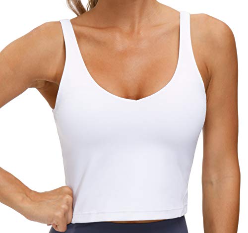 KIKIWING Women's Seamless Sports Bra Workout Crop Top Tank Tops